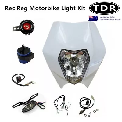 Rec Reg Head Tail Light Kit For Suzuki Rmz450 RM2250 DRZ125 DRZ70 White  • $96.76