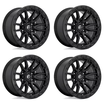 (4) 20x9 Fuel Rebel 6 Matte Black Wheels 6X139.7 +1MM Offset For Ford GM Toyota • $1612