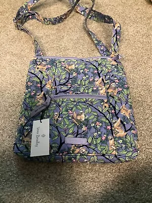 Vera Bradley Hipster Purse Bag Hanging Around Purple Sloths NWT • $50