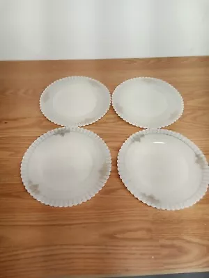 4 Antique HTF  8  Macbeth Evans Cremax Petalware  Salad Plates Gold Fleur D Lis • $10