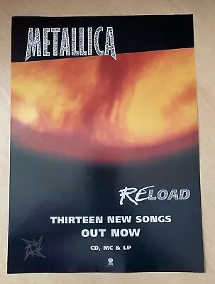 Original Metallica Reload Album Full Page Magazine Promo Advert 1998 • £2.99