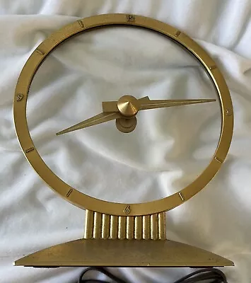 Vintage Art Deco Jefferson Golden Hour 580-101 Mystery Clock Electric Working • $35