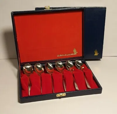 $53.99 • Buy Set Of 6 Singapore Airlines Hepp Germany Small Dessert Spoons With Box & Sleeve