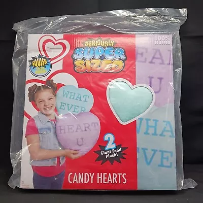 Seriously Super Sized Plush Candy Hearts Pillow Set Of 2 In Box • $17.59