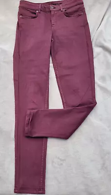 Oasis Stiletto Skinny Burgundy Jeans Size 12 • £15