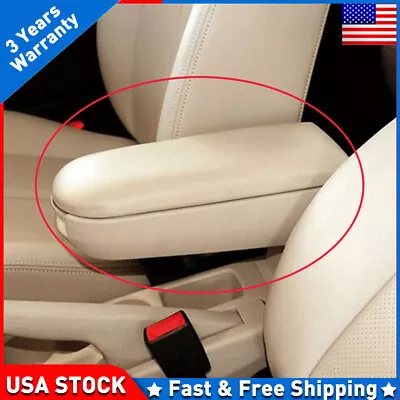 Beige PU Leather Center Console Armrest Cover Lid For 99-05 VW Beetle Jetta Golf • $15.99