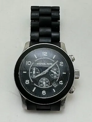 MICHAEL KORS RUNWAY MK8107- Chronograph Silicone SS Mens WristWatch • $29.97