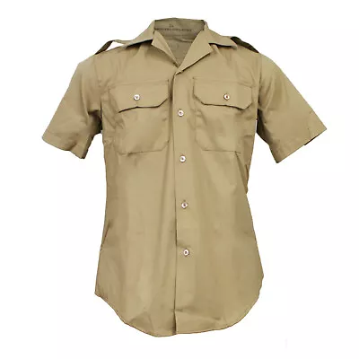 Army Shirt Original US Dress Combat Military Uniform Work Short Sleeve Tan Beige • £16.99