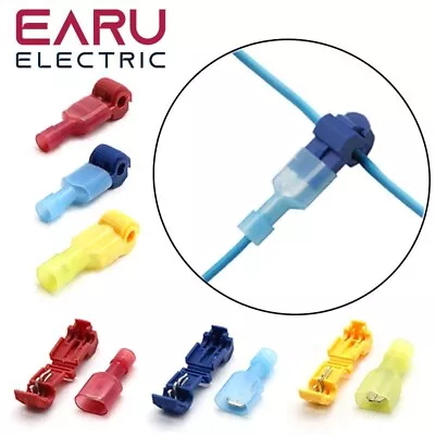 T-Tap Electrical Wire Crimp Terminals Quick Splice Cable Connectors Kit • £2.99