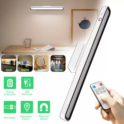 Magnetic LED Under Cabinet Light Kitchen Light USB Rechargeable Closet Light Bar • £12.96