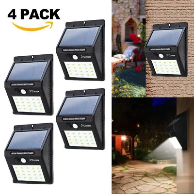 4 Pack 20 LED Outdoor Solar Sensor Wall Light Motion Night Security Garden Lamp • $20.99