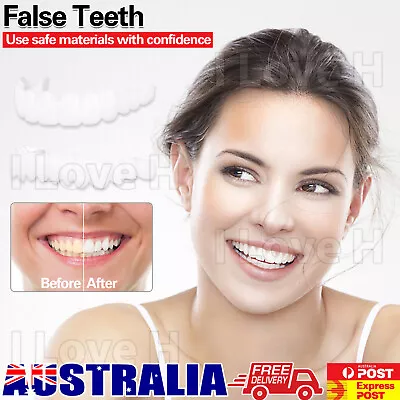 $13.87 • Buy Snap On Bottom /Upper Lower False TeethVeneers Dentures Fake Tooth Dental LOVE