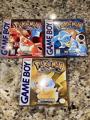 $1699.98 • Buy Pokemon RED BLUE YELLOW TRILOGY Nintendo Gameboy Complete CIB Authentic