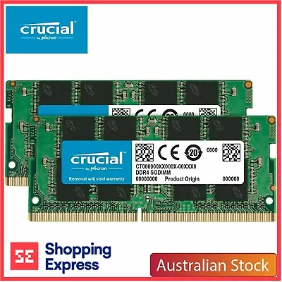 Crucial 32GB RAM 2 X 16GB Laptop NUC SODIMM 3200MHz PC4-25600 260 Pin Memory • $139