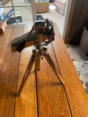 Vintage SUNSET Tripod Tabletop Telescoping Chrome 11 -42  Made In Japan Works • $10