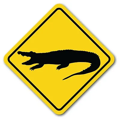 Alligator / Crocodile Warning Crossing 3M Vinyl Decal / Sticker - 12.25   • $10.95
