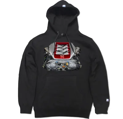 NISSAN GTR SKYLINE R35 Motor Engine Swap Badge Turbo Hoodie Pullover • $40.99