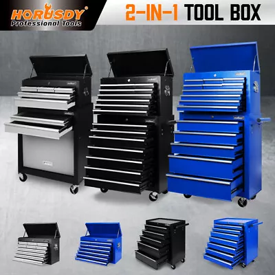 HORUSDY 5-17 Drawers Tool Box Chest Cabinet Trolley Toolbox Garage Storage Boxes • $138.99