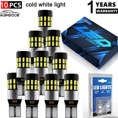 10pcs T10 168 194 LED License Plate Light Bulbs Interior Bulbs White For Chevy • $54.99