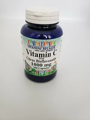 Vitamins Because Vitamin C 1000mg With Bioflavonoids 200 Capsules • $12.99