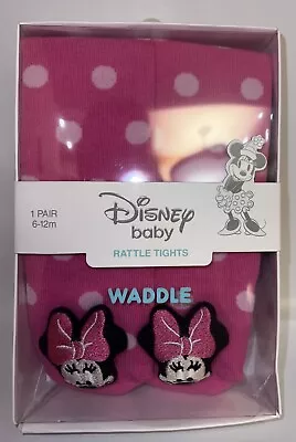 NWT WADDLE Minnie Mouse Rattle Tights Disney Baby 6-12 Months. • $15