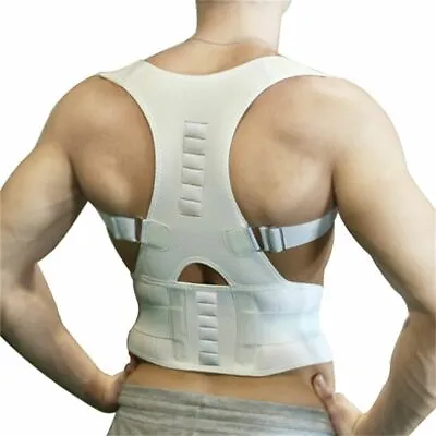 Back Posture Magnetic Shoulder Corrector Support Brace Belt Therapy Men Women US • $11.39