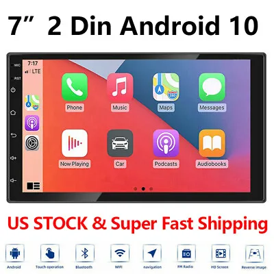 7'' Double 2 Din Car Radio Stereo Player Android 10 GPS Navigation MP5 For VW HD • $67.83