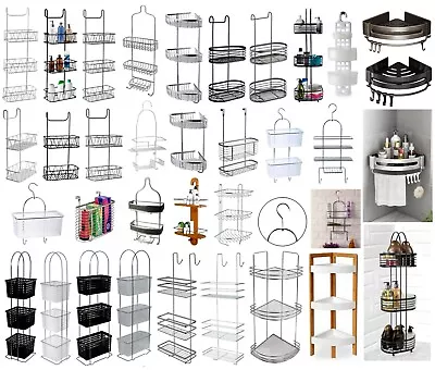 Over Door Bathroom Shower Caddy Hanging Tidy Storage Basket Rack Organize Holder • £8.80