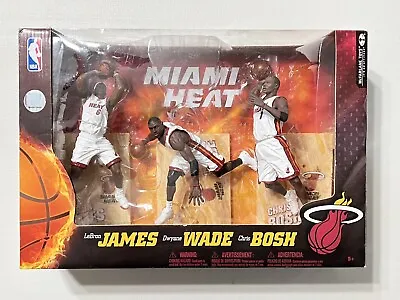 McFarlane NBA Miami Heat LeBron James Dwyane Wade Chris Bosh Figure Action Set • $109.99