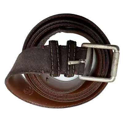 Mens Used TORINO Brown European Suede Brown 60  Belt • $14.99