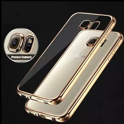 TPU Clear Crystal Rubber Soft Plated Case Cover For Samsung Galaxy S7 S7 Edge • $9.95