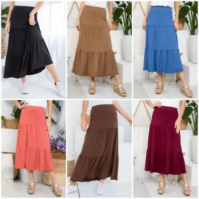 Women Tiered Basic Skirt  S-3X • $19.99