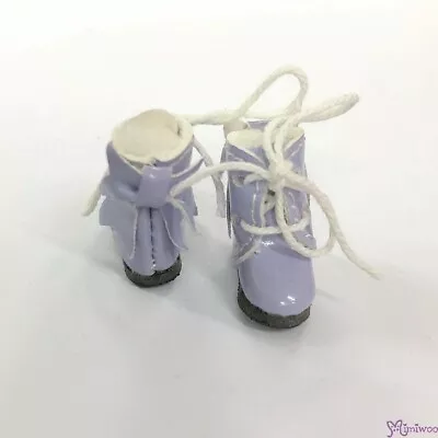 SBB007PUE 2.2cm Shoes Ribbon Boots PURPLE Fit Middie Blythe Obitsu 11cm Doll • $7.95