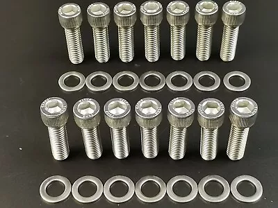 SBC INTAKE MANIFOLD BOLTS 3/8 X 1 1/4  STAINLESS STEEL SMALL BLOCK CHEVY 350 400 • $22.41