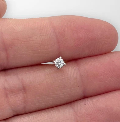 £199.95 • Buy 9ct Yellow & White Gold, Diamond Men's Stud Earring, 375, 9K, Used, New Box, UK