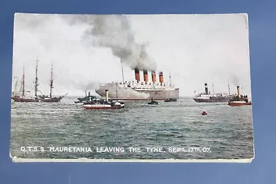 Cunard Line Rms Mauretania Unused Sold Onboard Leaving Her Builders On The Tyne • $31.13