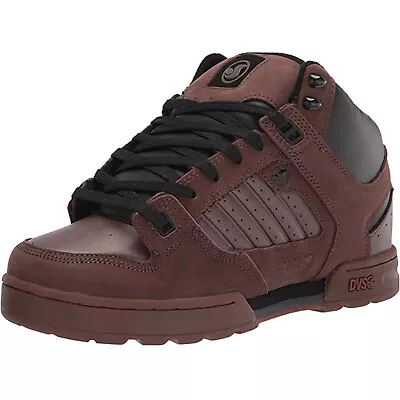 DVS Men's Militia Brown Black Gum Nubuck Mid Top Boot Shoes Clothing Apparel • $206.49