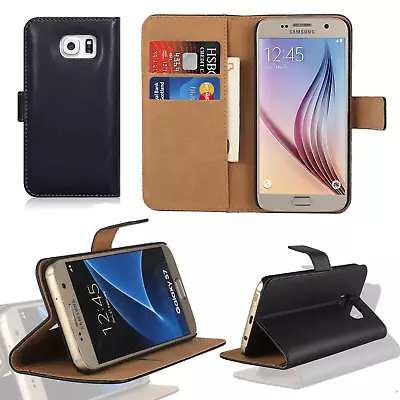 Luxury Pu Leather Flip Case Wallet Cover For Samsung Galaxy Mobile Phones • $3.78