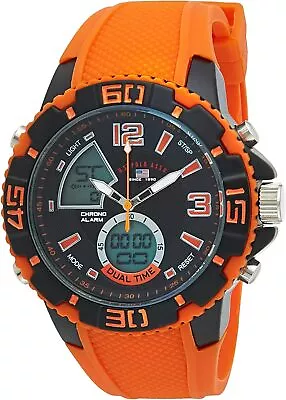 U.S. Polo Assn. Sport Men's US9483 Sport Watch With Orange Silicone Band • $28.09