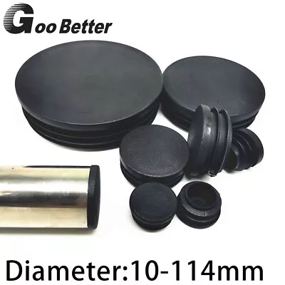 £1.49 • Buy Round Plastic Black Blanking End Cap Caps 10-114mm Tube Pipe Inserts Plug Bung
