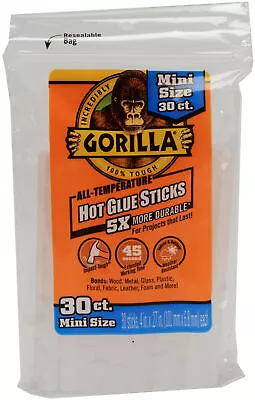 30pk 4  Mini Glue Sticks PartNo 3023003 By Gorilla Glue Company Single Unit • $9.73