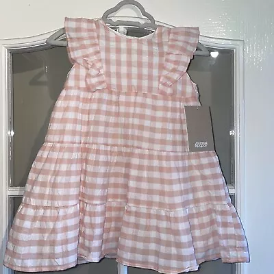 Baby Girl Mamas & Papas Pink Gingham Dress - Age 12-18 Months - BNWT  • £10.99