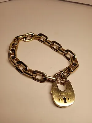 Michael Kors Gold Tone Heirloom Chain Link Bracelet. 7.5  • $64
