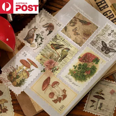$6.99 • Buy 60pcs Washi Scrapbooking Stickers Retro Vintage Diary Party Bag Gift Box Seal