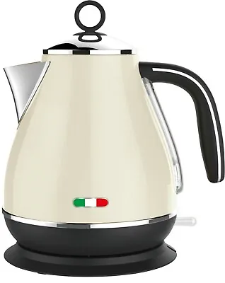 Vintage Electric Kettle CREAM 1.7L Stainless Steel Auto OFF 2200W Not Delonghi • $69.99