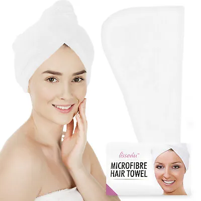 Hair Turban Towel | Microfibre Head Wrap | Quick Dry Drying Bath Shower Hat Cap • £2.99