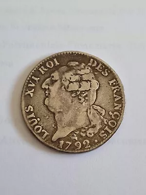 FRENCH COIN LUIGI XVI 1 ECU 1792 RARE Sealed BB+ SUBALPINE • £188.09