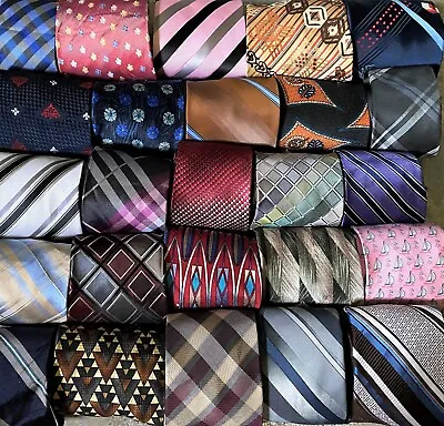 25 Pcs Mens Neckties Lot Mix Quilting Cutter Craft Wholesale Tie Lots • $24.99