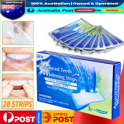 $14.90 • Buy 28PCS White Strip Teeth Whitening Strips Professional Advanced Tooth Bleaching