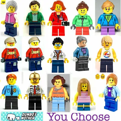 Lego City Minifigures Man Woman Police Pilot Fireman Mom Grandma Boy Girl NEW • $6.58